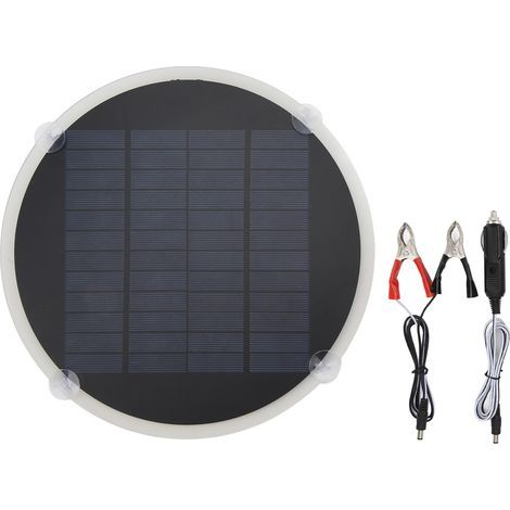 20W 12V Circular Monocrystalline Silicon Solar Panel for Car Battery Charging (1/5)