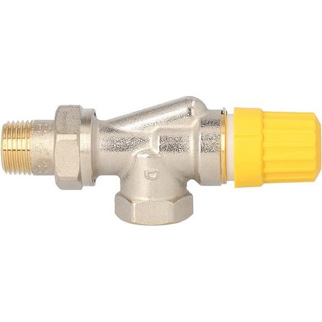 Danfoss Corps de vanne RA-UN 15 R 1/2, UK (Axial), Nickelé mat, 013G3043