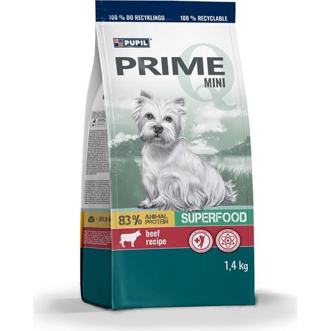PUPIL Prime Mini riche en foie de bœuf 1,4 kg (1/4)
