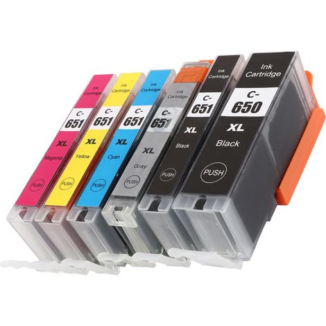 Tintenpatronen-Druckzubehörteil für PIXMA MG5460, MG5560, MG5660, MG6360, MG6460, MG6660 (6 Farben, Schwarz, CMY, GY) (1/5)