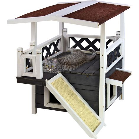 Garten Katzenhaus Anubis Hundehaus Katzenbaum Katzenhütte Kleintierhaus (1/5)