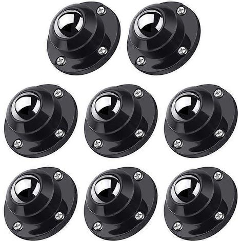 Lot de 8 roulettes adhésives pour meubles, patins collants universels, roues déplaçables faciles à poser, sans perçage, antidérapantes, idéal pour déplacer canapé, table ou armoire. (1/5)