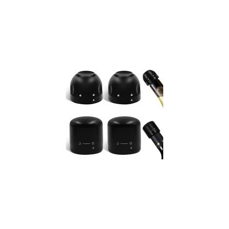 Lot de 4 bouchons à vis réutilisables pour bouteilles de vin. Ces bouchons en silicone préservent la fraîcheur du vin et constituent un cadeau idéal pour les amateurs de vin. - Crezuo
