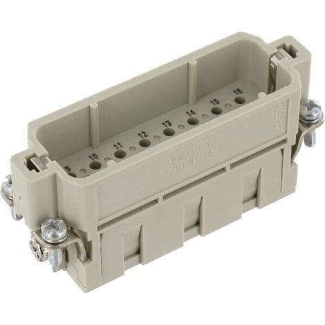 HARTING Han 16A Stifteinsatz (M) Crimpanschluss, 16-polig+PE 250V, 16A - 1 Stück (1/3)