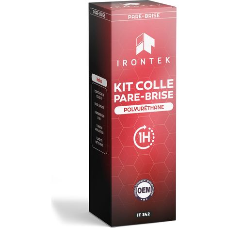 KIT COLLE PARE-BRISE PU (1CARTOUCHE+1PRIMAIRE+1TAMPON+1LINGETTE)