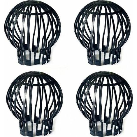 Lot de 4 protège-gouttières en plastique – Maintient les tuyaux de descente de gouttière à l'écart des blocages causés par les feuilles, la mousse, la boue, la boue, les balles et autres débris – Flex