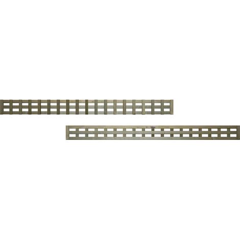 Premier 6ft x 0.5ft Flat Top Privacy Square Garden Trellis Panel