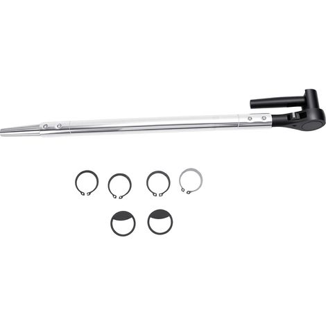Clé à cliquet pour remorque à plateau avec levier, barre réversible compacte en acier au carbone de 48 cm (18,9 pouces). (1/5)