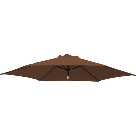 Greenbay Replacement Fabric Garden Parasol Canopy Cover for 3m 8 Arm Parasol - Coffee (1/2)