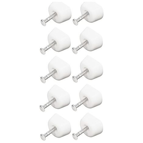10x taquet à clou plastique blanc support étagère meuble tablette tiroir renfort pointe à clouer (1/2)