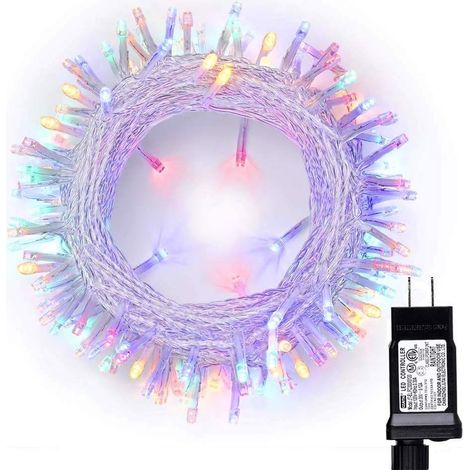 Guirlande Lumineuse Led - 23 M - 200 Led - 8 Modes - Tension 30 V - Ip44 - Pour Intérieur Et Extérieur - 1 Pièce (1/5)