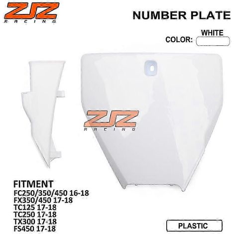 Plaque d'immatriculation en plastique compatible avec les motos tout-terrain FX350/450/TC125/TC250/TX300 (1/5)
