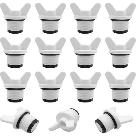 Bouchon Plomberie-15 Pièces 1/2" Mâle Filetage extérieur Pipe Hex Bouchon,Bouchon d\'obturation,pour machine à laver,lave-vaisselle,robinetterie,plomberie (1/5)