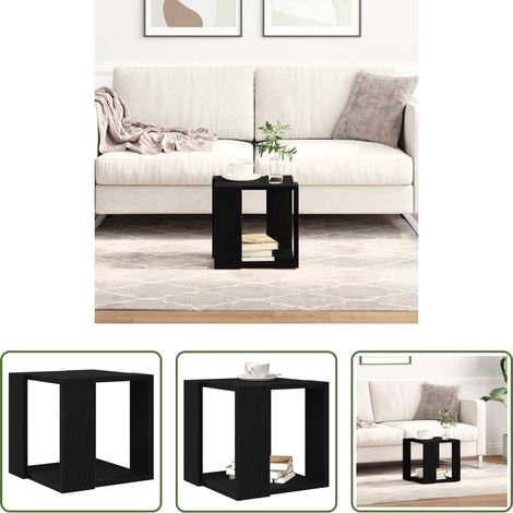 Table basse chêne noir - Table basse Chêne noir 32 x 32 x 30 cm Bois d'ingénierie (1/5)