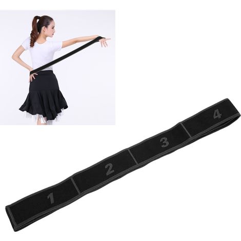 Bande Élastique Fitness Résistance pour Danse Latine, Yoga et Entraînement Gym Adulte - Gris (1/5)