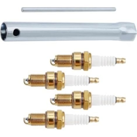 Bougie F7TC Moteur 4 pour temps avec 21mm Bougie F7TC Moteur Réduit encrassement , plage thermique étendue, combustion pour efficace, économie carburant (1/5)