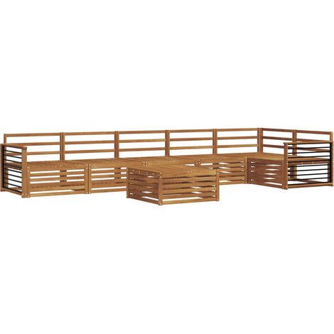 Conjunto de sofás de exterior 7 pcs Natural vidaXL (1/5)