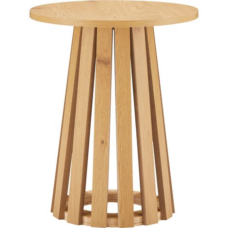 Mesa auxiliar redonda estilo escandinavo de madera LIV (1/5)