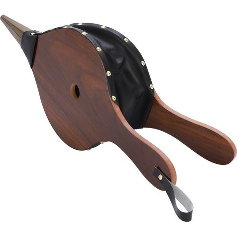 Soufflet de cheminée 48,3 x 19,1 cm pour intérieur et extérieur, camping, barbecue, bois, souffleur à main, outils de pompe, barbecue, accessoires avec sangle de suspension, marron (1/5)
