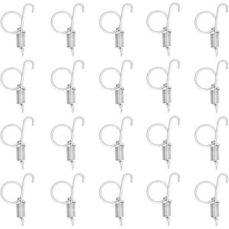 20 pcs Cage Porte Fixation Doigt Ressort, Métal Snap Loquet Crochet Multifonctionnel Cage Porte Mousqueton pour Cage Porte (1/4)