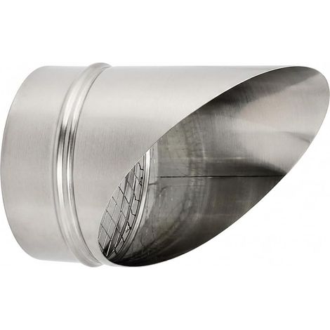 MAKA Comignolo a Becco con Rete, Terminale in Acciaio Inox per Canna Fumaria Camino Stufa a Legna Pellet e Gas, Cappello Antipioggia con Rete Antivolatile Ø 300 mm (1/5)