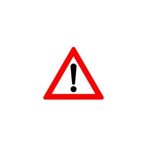 FP – Panneau de signalisation triangle 900mm – Film réfléchissant RAL Mark – Aluminium 2mm – VZ No. 101 pour point dangereux (1/2)