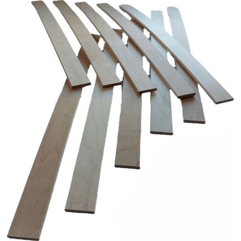Lot de 10 lattes en bois multiplis 780x53x8 mm – Pour réparation sommier BZ et clic clac – Résistance accrue et confort optimal – Ebac Literie (1/5)