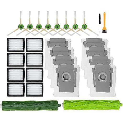 Kit d'accessoires de 28 pièces pour aspirateur robot J7 J7+ I7 I7+ I3 I3+ I4 I4+ I6 I6+ I8 I8+ E5 E6 E7 P (1/4)