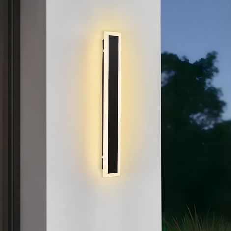 Applique murale LED extérieure 10W IP65 étanche, luminaire mural 3000K blanc froid, acrylique, 40 cm (1/5)