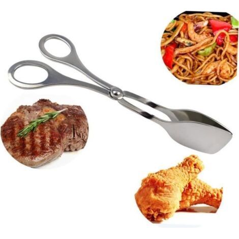 Multifunktionale Küchenzange aus Edelstahl für Grill, Servieren, Fleisch, Brot und Buffet. (1/5)