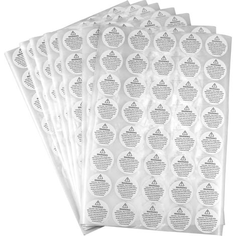 320 adesivi di avvertenza per candele, etichette per contenitori di candele, adesivi di sicurezza per la fusione della cera, cerchi da 3 cm.