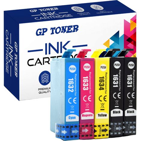 5 cartouches d'encre pour Epson GP-E1636CMYKK (1/5)