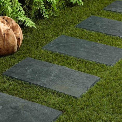 Pas Japonais Ardoise Naturelle - 60x30 cm - Vert (1/5)