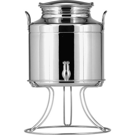 Contenitore in acciaio inox AISI 304 per olio d'oliva "Made in Italy" -3 Lt / Bidone con Rubinetto (1/5)
