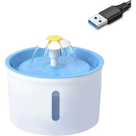 Fontaine à eau ronde pour chats 1,6 L, abreuvoir automatique et distributeur d’eau pour animaux de compagnie (1/5)