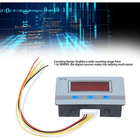 Compteur numérique 1-999999, détection automatique, Tally 5-24 V YF-16 pour contrôle industriel
