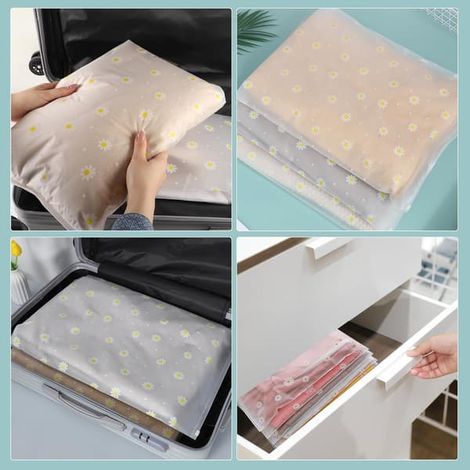 10-pack återanvändbara blixtlåspåsar 40x50cm - Vattentät förvaringsorganisatör för resor-FA-