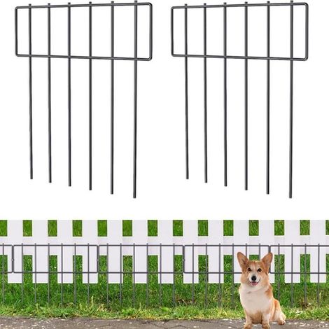 Clôture Jardin - Fil Acier Antirouille - Barrière Animaux Souterraine - 42 x 33 cm - 10 Pièces (1/5)
