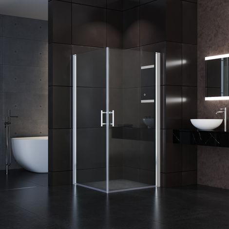 SONNI 85x85cm Duschkabine Eckeinstieg Pendeltür Dusche Schwenktür Duschabtrennung Duschwand (1/5)