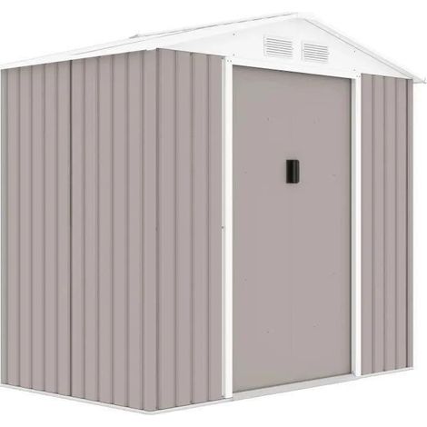 Archer Gartenhaus taupe aus verzinktem Stahl 2,71 m²