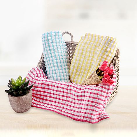 5 pièces Torchons de Cuisine en Coton Épais pour Lavage de Vaisselle et Nettoyage Maison (1/5)