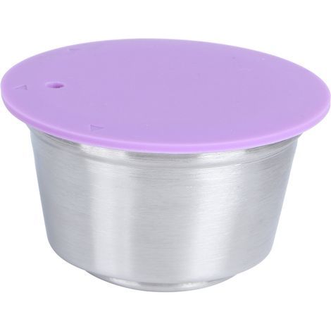 Reusable, refillable stainless steel coffee capsules, suitable for Dolce Gusto Maker, purple (1/5)