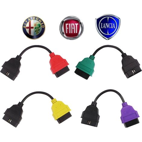 Adaptador a1 + a2 + a3 + a4 PARA MULTIECUSCAN FiatECUScan FIAT ALFA ROMEO LANZA OBD II 2 (1/2)