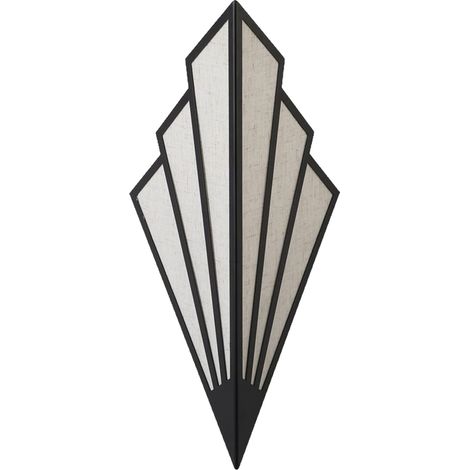 Lampe de chevet cadre en fer style art déco design élégant pour chambre salle de bain salon entrée couloir couleur noir (1/5)