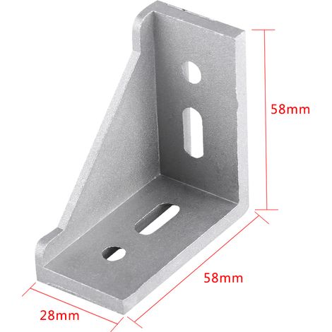 Winkelverbinder aus Aluminium 3060, 58 x 58 x 28 mm, verkauft in 5er-Packs. (1/5)
