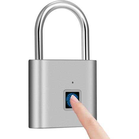 Cadenas biométrique portable à empreinte digitale, modèle 2025, rechargeable par USB, idéal pour la salle de sport, l'extérieur et les clôtures.