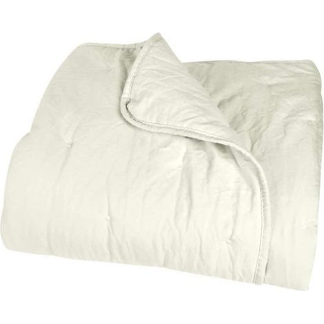 Couvre-lit-plaid - Celeste - 150 x 200 cm - Blanc nacré - Livraison gratuite