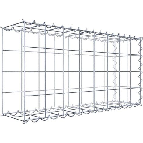 Gabiondeco - Gabion - Element de prolongation en longueur 80 cm x 40 cm x 20 cm (L x H x P). maille 10 x 10 cm. Spirale. Avert.: il manque une grille - Made in Germany (1/5)