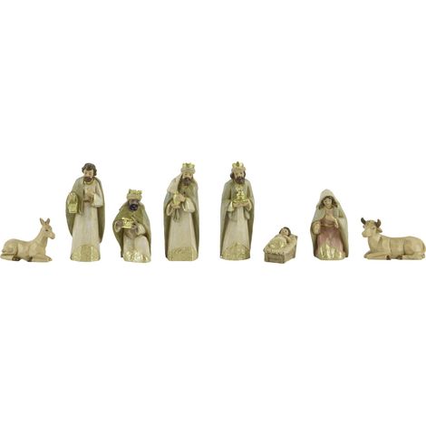 KSD Weihnachtsdeko Krippenfigurenset 3,5 x 3 x 9 cm bunt
