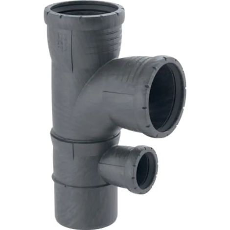 Geberit Silent-Pro Derivazione a braga con curva 87,5°, DN 100 / 100 / 50, 393.558.14.1